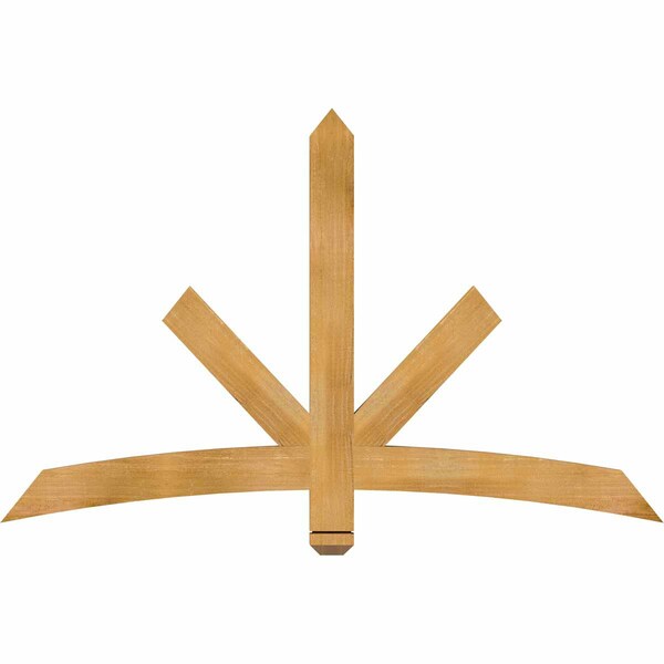 Ekena Millwork Alberta Rough Sawn Timber Gable Bracket, Western Red Cedar, 60"W x 38"H x 2"D x 4"F, 15/12 Pitch GBW060X38X0204ALB00RWR - main